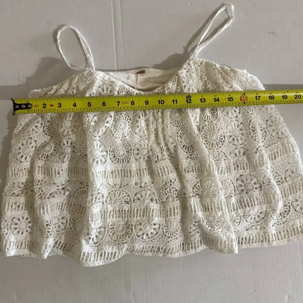 Free People Sydney Lace Tube Top - Cream/White M - Picture 6 of 10